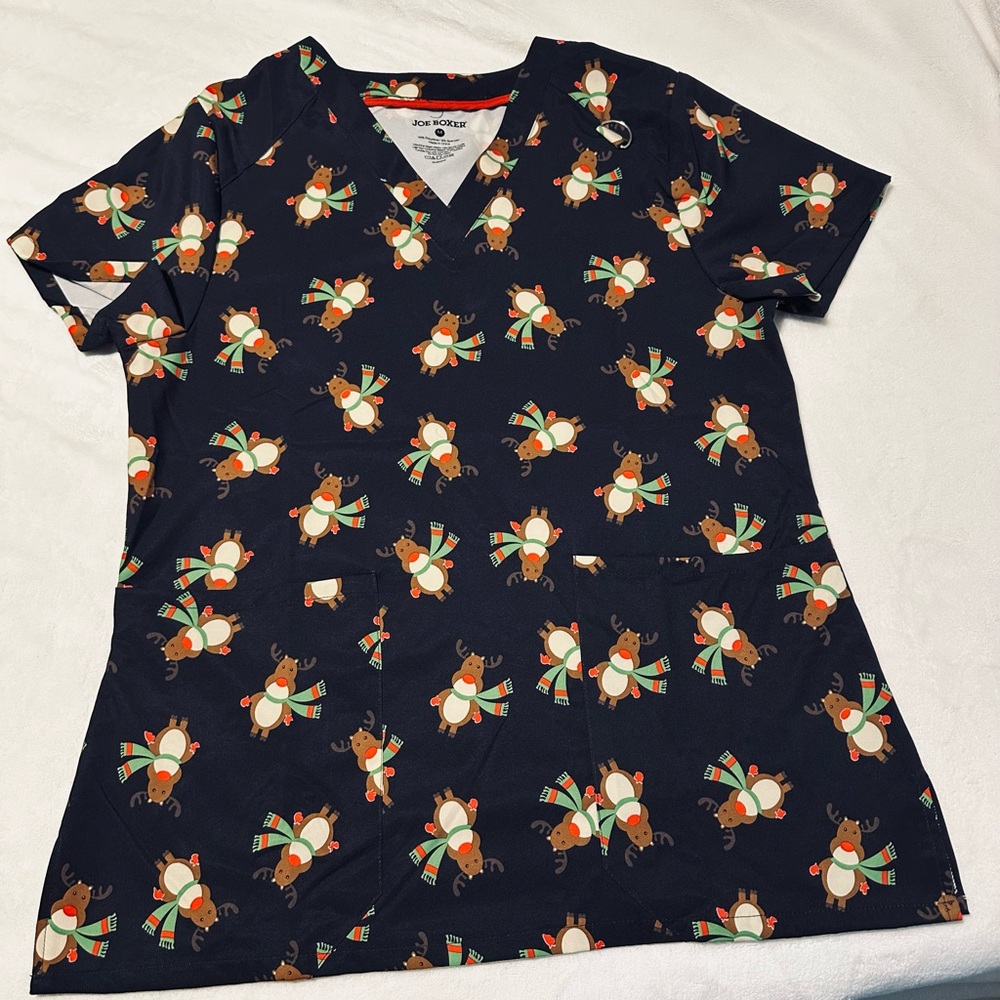 Joe Boxer Navy Top with Red Trim and Multicolor Print